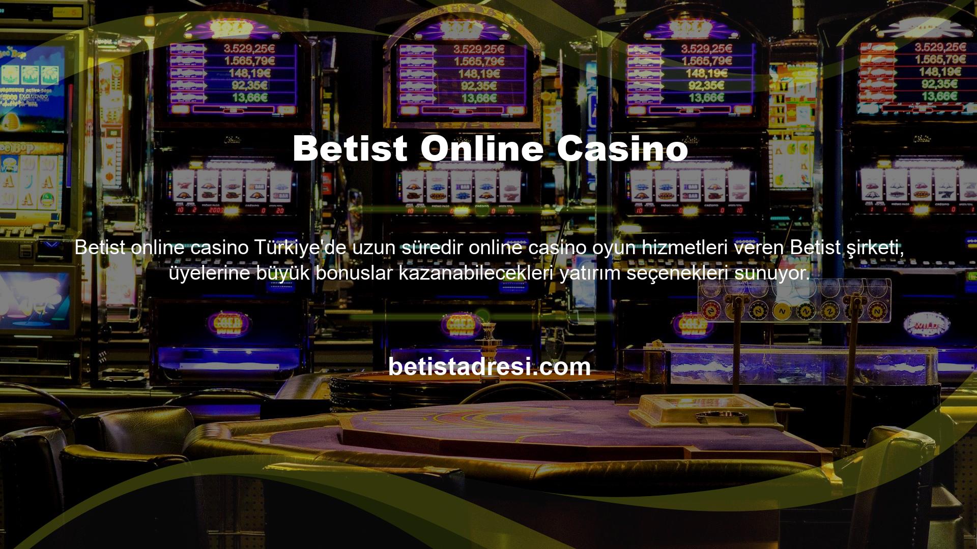 Dizüstü bilgisayarınızda veya mobil cihazınızda hesap oluşturduğunuzda sitenin sunduğu Betist online casino güvenli para yatırma seçeneklerini kullanarak hesabınıza yatırım yapabilir ve casino oyunlarından para kazanabilirsiniz